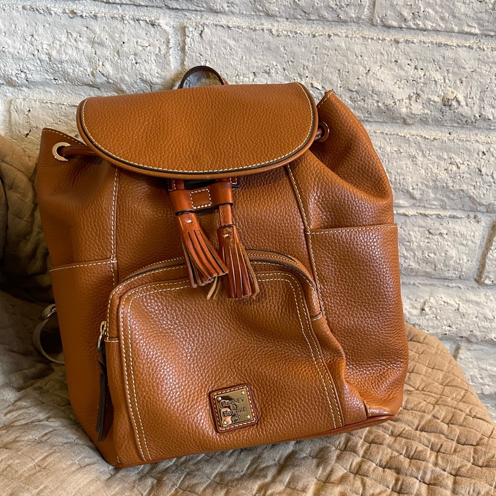 Dooney & Bourke Large Murphy Backpack Pebbled Caramel